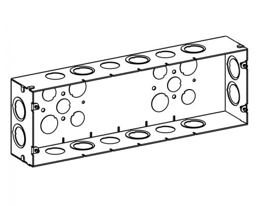 Orbit SDBL-6 2-1/2” Deep, 6-gang Multigang Deep Switch Box With 3/4” & 1” Ko