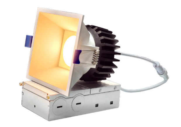 Westgate SDLT1S-ST-MCT5-WH 1 Inch Square LED Recessed Lights Watt 7W, 550LM, 27K/30K/35K/40K/50K White Finish