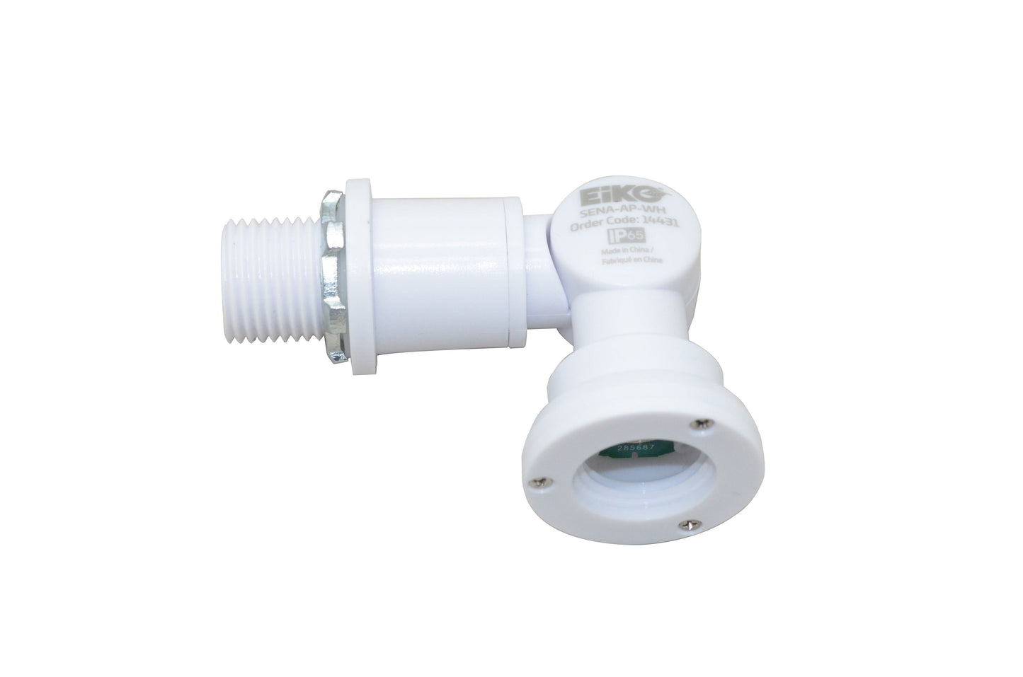 Eiko SENA-AP-WH Screw-In IP65 White Stem Swivel Mounting bracket, 12-24VDC Max