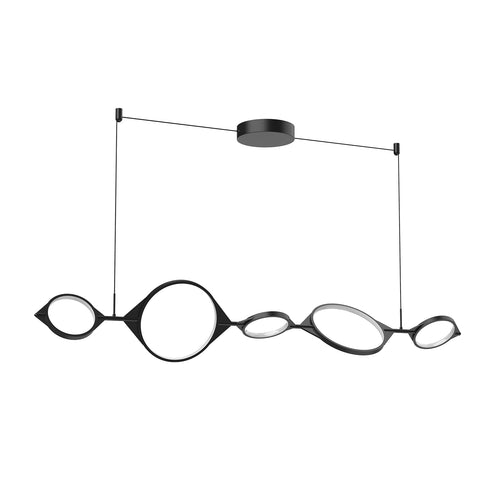 Kuzco Lighting LP84457-BK-UNV Serif 57-in Linear Pendant Ceiling Light - CCT: 3000K - Finish: Black