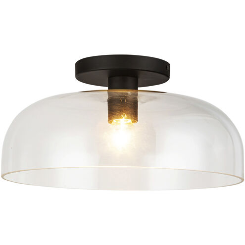 Alora Mood SF515712MBCL Sylvia 1 Light 12 inch Semi Flush Mount Ceiling Light Matte Black Finish