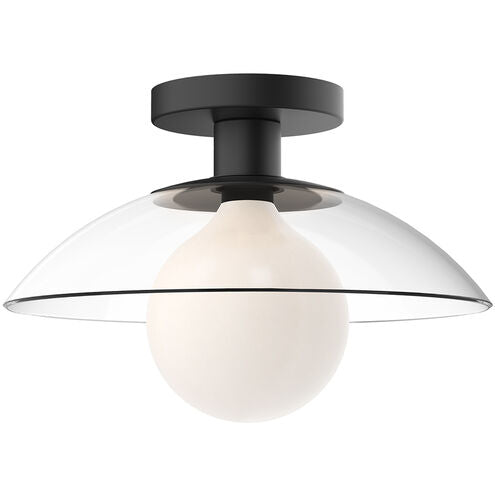 Alora Mood SF517112MBCL Francesca 1 Light 11.88 inch Semi Flush Mount Ceiling Light Matte Black Finish