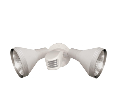Nuvo SF76-530 2 Light - 14" Flood Light- PAR38 with Adjustable Swivel and Motion Sensor - White Finish