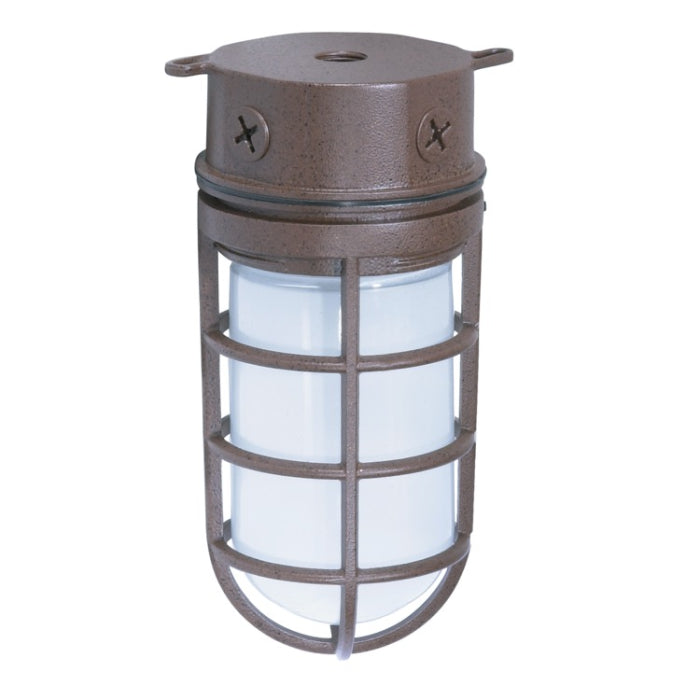 Nuvo SF76-625 10" 1-Light Vapor Proof Fixture, Surface Mount, Frosted Glass, Old Bronze, Voltage 120V