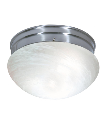 Nuvo SF76-674 2 Light - 10" - LED Flush Mount Light - Medium Alabaster Mushroom - Brushed Nickel Finish
