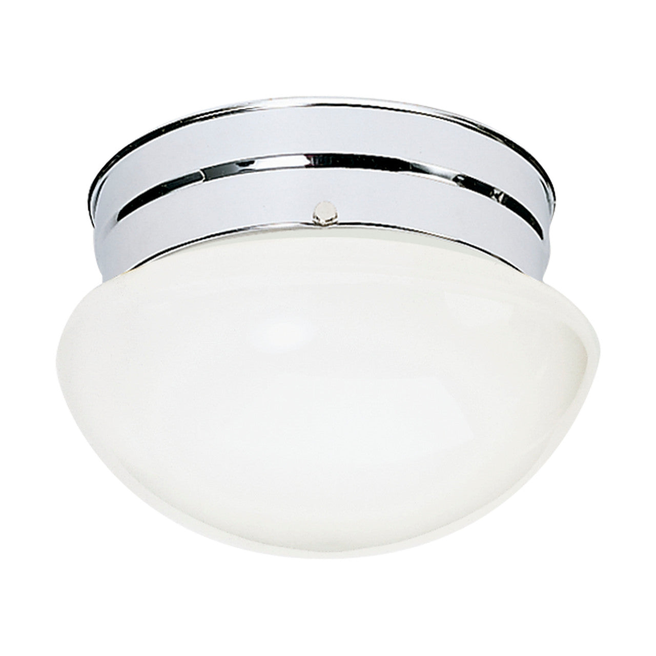 Nuvo SF77-345 1 Light 8" Polished Chrome Flush Mount Ceiling Light