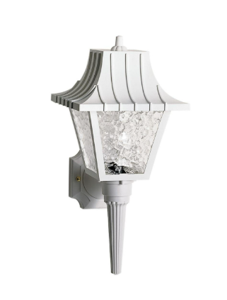 Nuvo SF77-853 1 Light - 18" - LED Wall Lantern Light - Mansard Lantern with Textured Acrylic Panels - White Finish