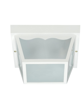 Nuvo SF77-879 2 Light - 10" - Carport Flush Mount Light - With Frosted Acrylic Panels - White Finish