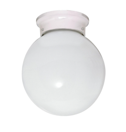 Nuvo SF77-948 1 Light - 8" LED Flush Mount Light with White Glass - White Finish