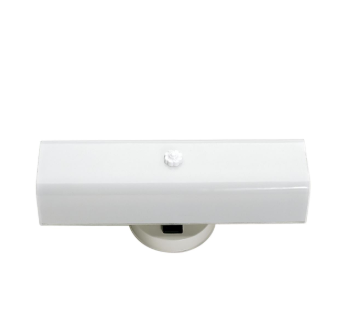 Nuvo SF77-990 2 Light - 14" LED Vanity Wall Light with White "U" Channel Glass with Convenience Outlet - White Finish