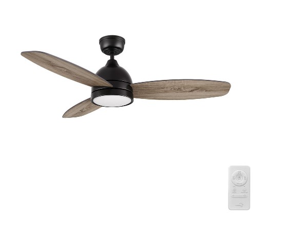 Carro USA SFR483Q5-L12-BG-1 48 Inch Fremont Contemporary Black LED Ceiling Fan