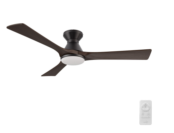 Carro USA SFR523A2-L12-BM4-1-FM 52 Inch Nicolet Modern Black LED Ceiling Fan