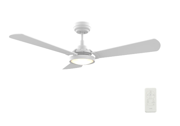 Carro USA SFR523B3-L22-W1-1 52 Inch Brisa Modern White LED Home Ceiling Fan