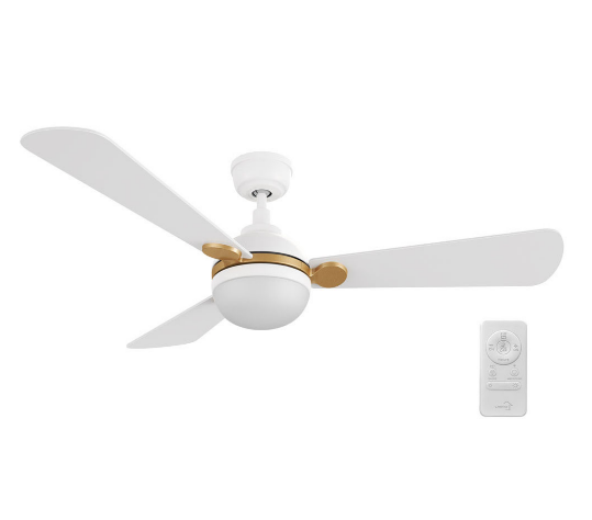 Carro USA SFR523Q4-L12-W1-1G 52 Inch Pearla Modern White LED Ceiling Fan