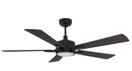 Carro USA SFR525E-L12-BF-1 52" Appleton Modern LED Home Ceiling Fan, Black Finish