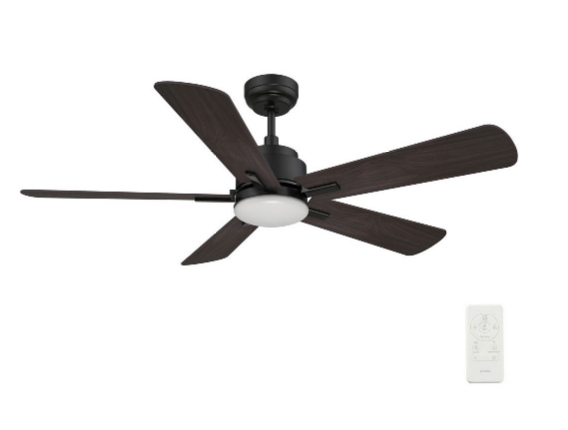 Carro USA SFR525E3-L12-BG-1 52 Inch Olinda Modern Black LED Home Ceiling Fan