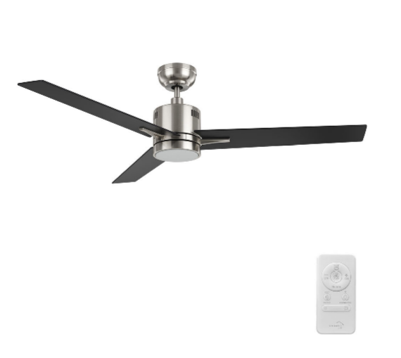Carro USA SFR603G3-L11-S2-1 60 Inch Montgomery Contemporary Brushed Nickel LED Home Ceiling Fan