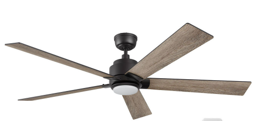 Carro USA SFR605J1-L11-BG-1 Ascender Modern LED 60" Ceiling Fan, Black Finish