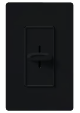 Lutron SFSQ-FH-BL Skylark Quiet 3-Speed Fan Control, No 1.5A 3-Speed Ceiling Fan, 120V, Single Pole/3-Way, Black Finish
