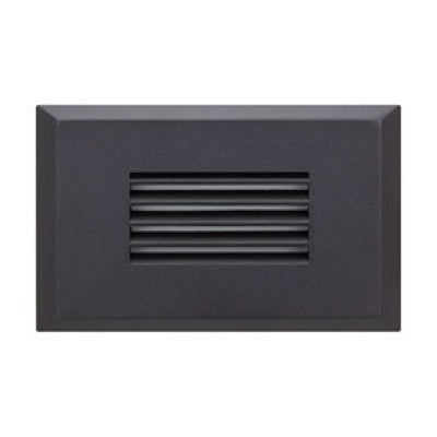 American Lighting SGL4-120-30-HL Horizontal Step Light, Wattage 2W, Color Temperature 3000K, 68 Lumens, Voltage 120V, Louvered Black / White Cover