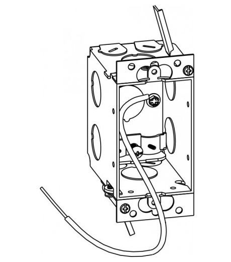 Orbit SGM-1-NM 2-3/4” Deep, Gangable 1-gang Old Work Switch Box With NM Clamps