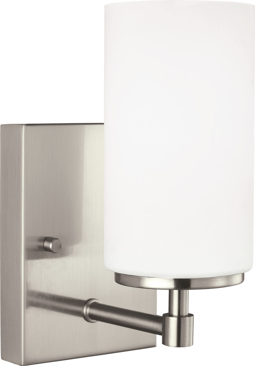 Generation Lighting Alturas 1 light brushed nickel bath vanity wall light