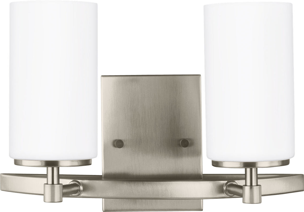 Generation Lighting Alturas 2 light brushed nickel bath vanity wall light