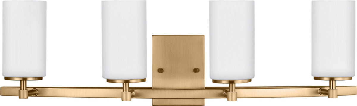Generation Lighting Alturas 4 light satin brass bath vanity wall light