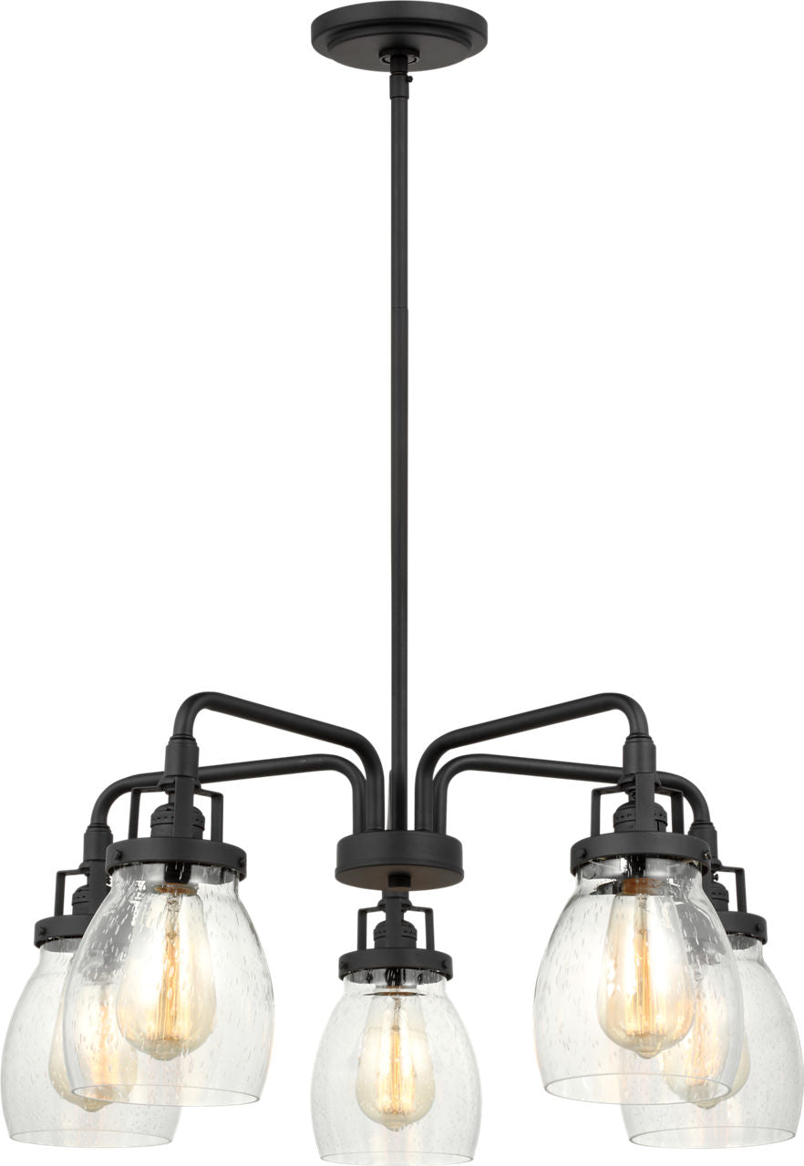 Generation Lighting Belton 5 Light 24 inch Midnight Black Chandelier Ceiling Light