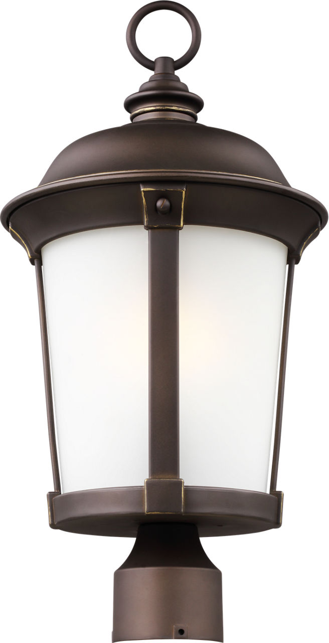 Generation Lighting Calder 1 light outdoor post lantern in antique bronze