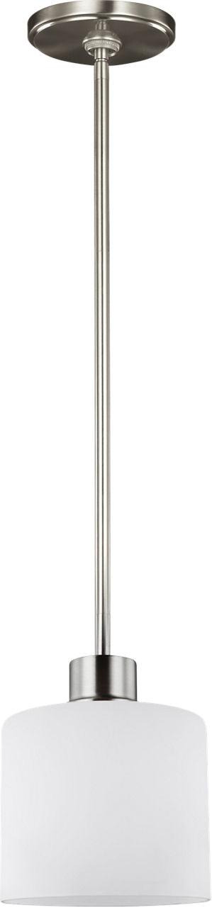 Generation Lighting 6128801EN3-962 Canfield 1 Light Brushed Nickel Pendant Ceiling Light
