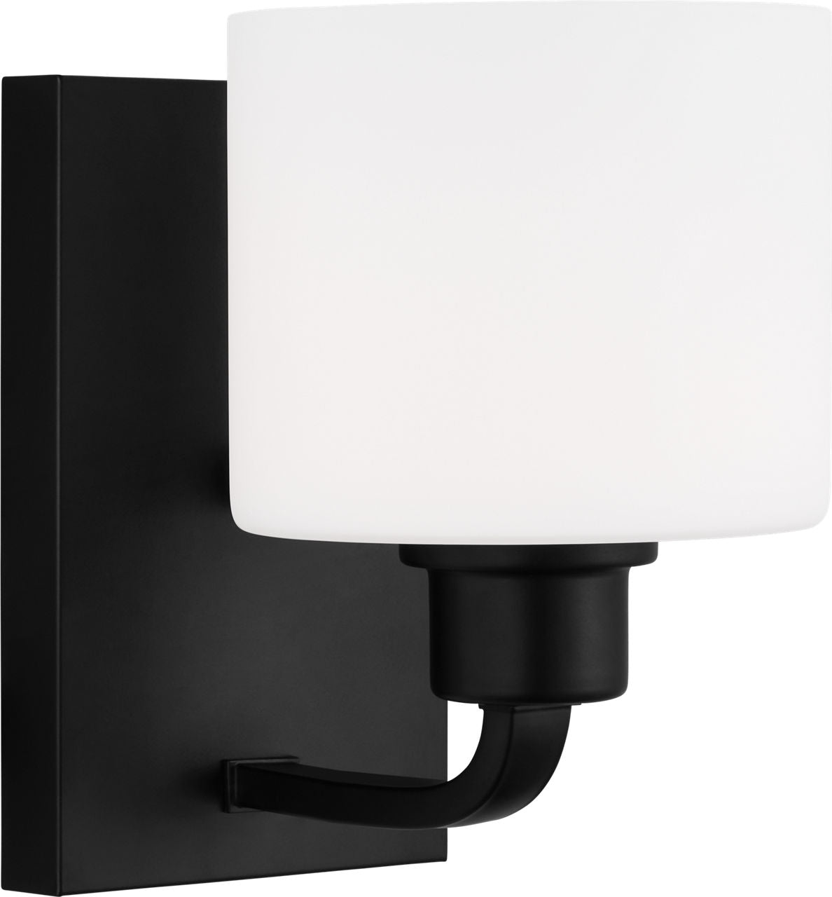 Generation Lighting Canfield 1 light bath vanity wall light in midnight black