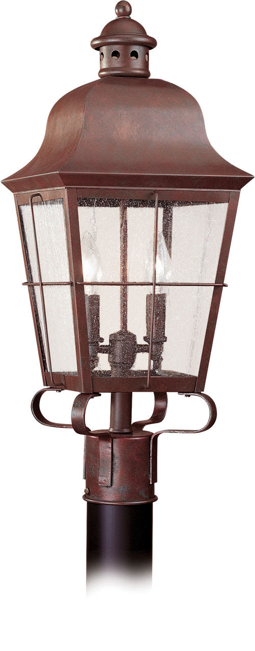 Generation Lighting Chatham 2 light weathered copper post lantern