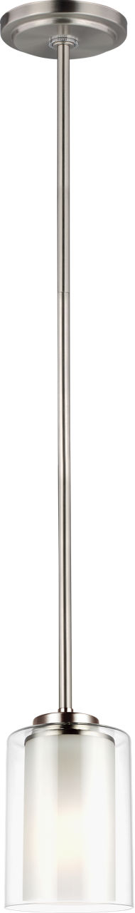 Generation Lighting Elmwood Park 1 light brushed nickel pendant ceiling light