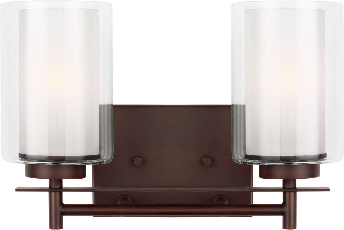 Generation Lighting Elmwood Park 2 light bronze bath vanity wall light