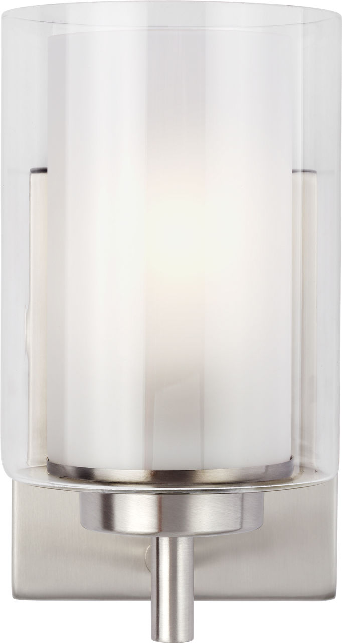 Generation Lighting Elmwood Park 1 light brushed nickel bath vanity wall light
