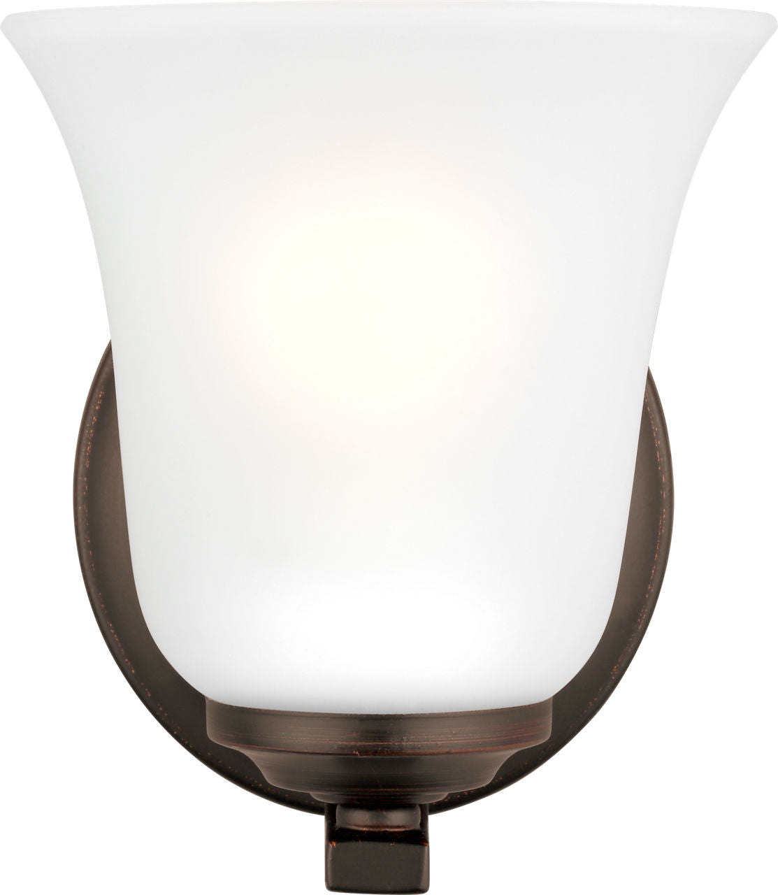 Generation Lighting Emmons 1 light bath vanity wall light in oil rubbed bronze