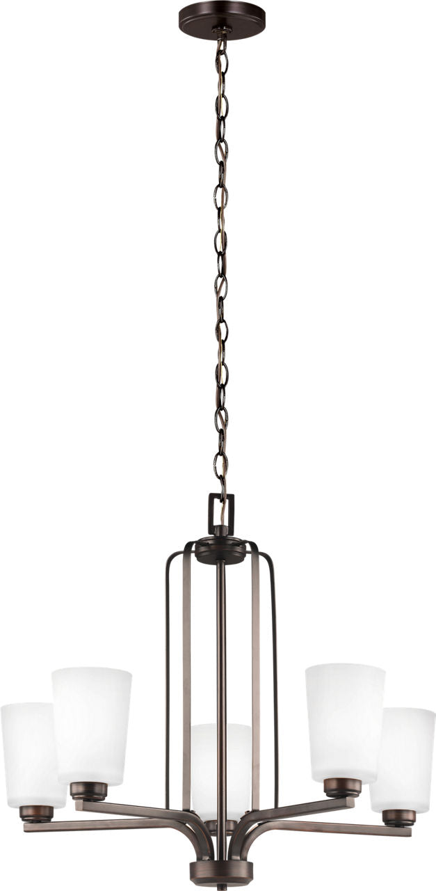 Generation Lighting 3128905-710 Franport 5 Light Bronze Chandelier Ceiling Light