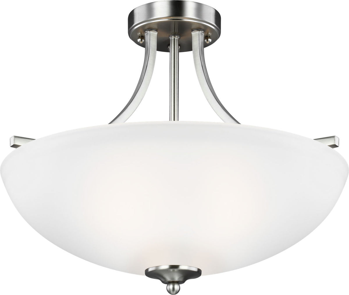 Generation Lighting Geary 3 light brushed nickel semi-flush mount ceiling light