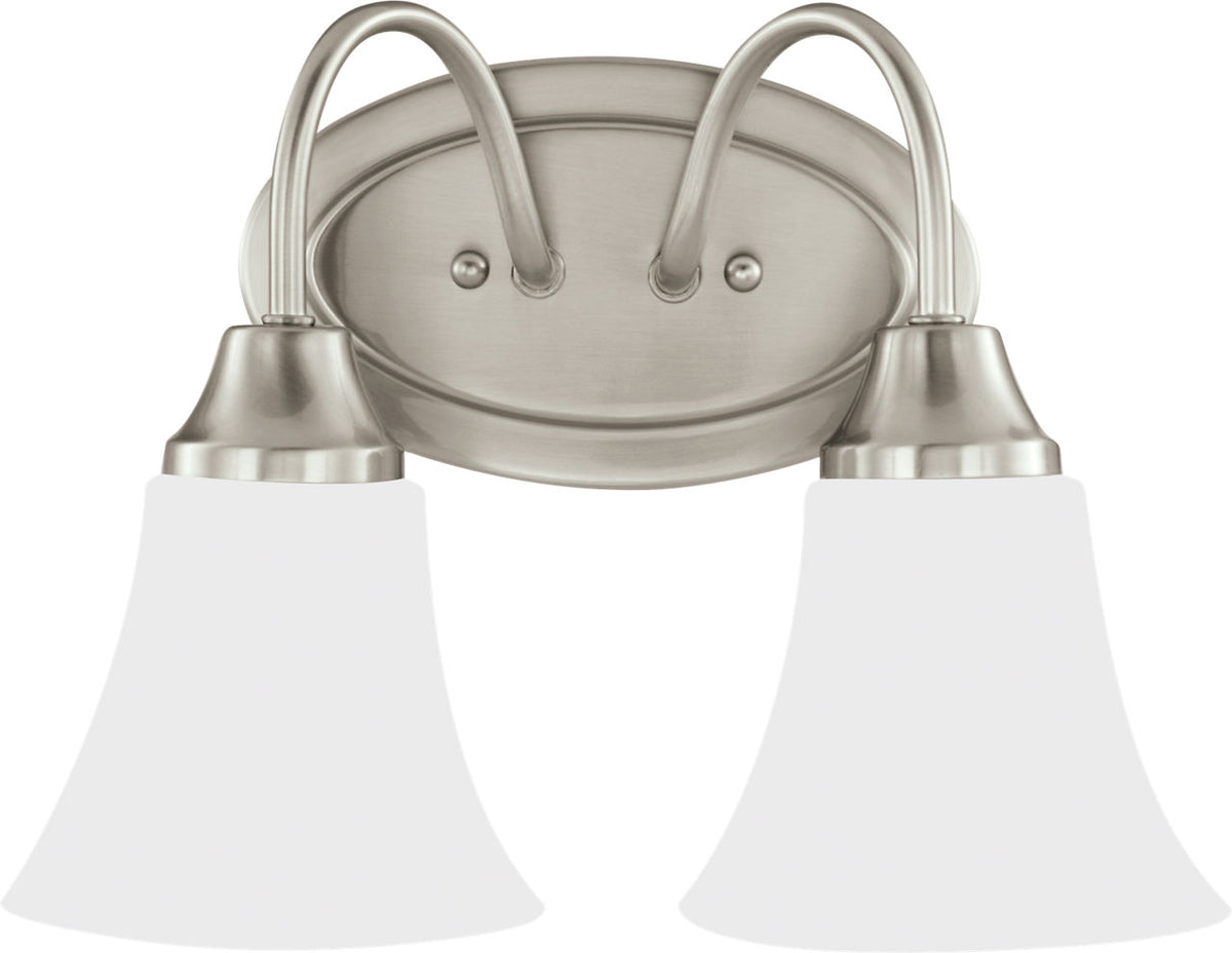 Generation Lighting Holman 2 Light Brushed Nickel Bath Vanity Wall Light