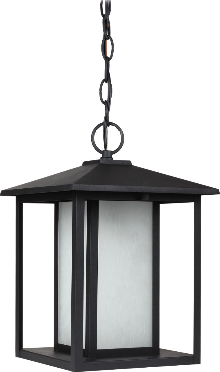 Generation Lighting Hunnington 1 light 14 inch textured black hanging lantern ceiling light