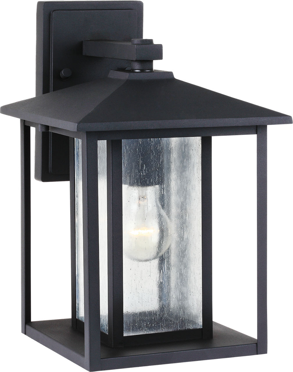 Generation Lighting 88027-12 Hunnington 1 Light 14 inch Textured Black Outdoor Wall Lantern