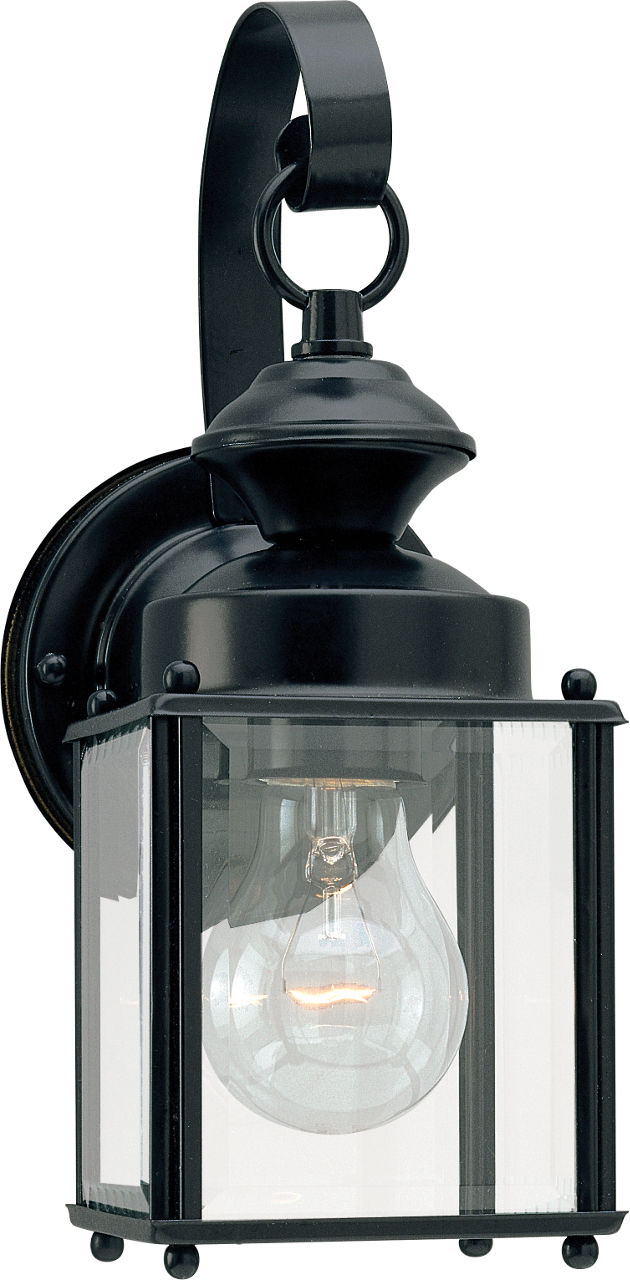 Generation Lighting 8456-12 Jamestowne 1 Light Black Outdoor Wall Lantern