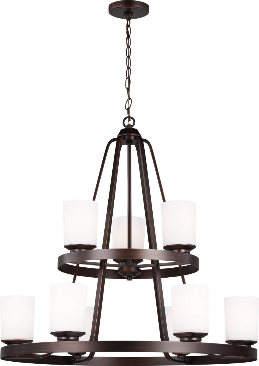 Generation Lighting Kemal 9 light bronze chandelier ceiling light