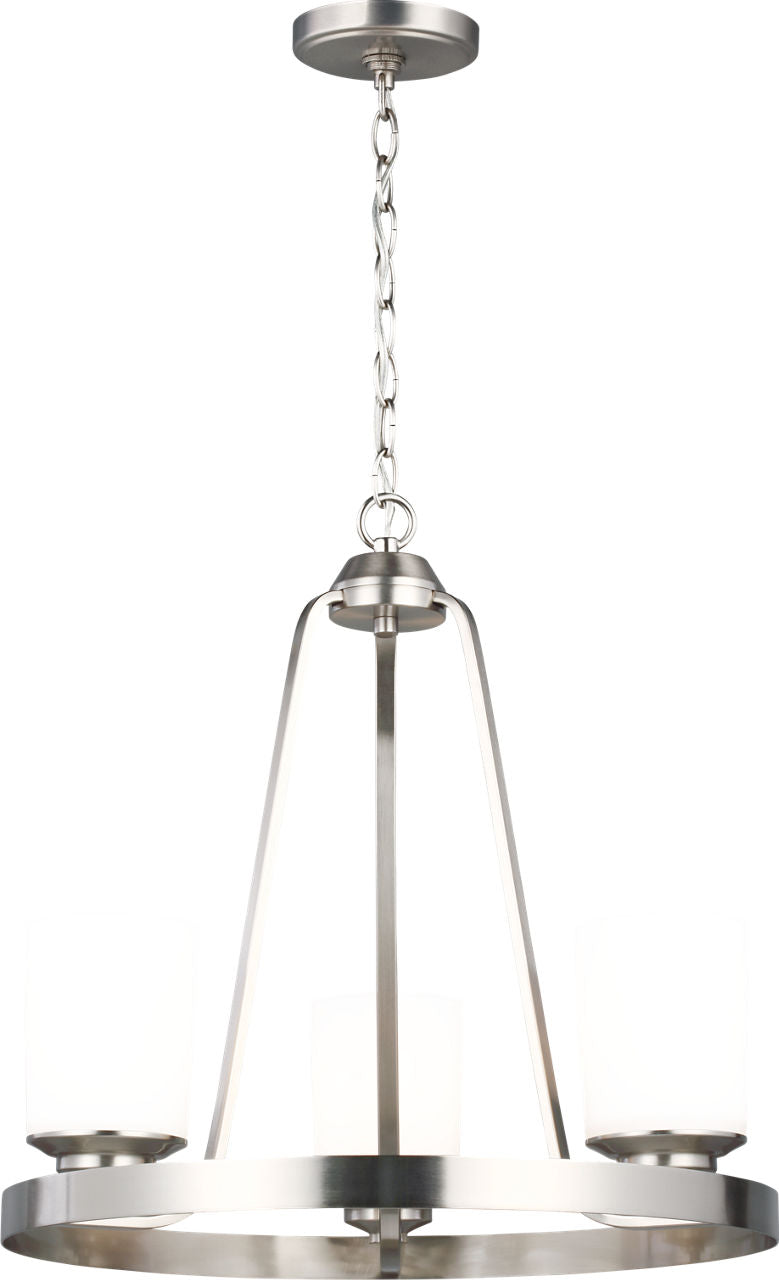 Generation Lighting Kemal 3 light brushed nickel chandelier ceiling light