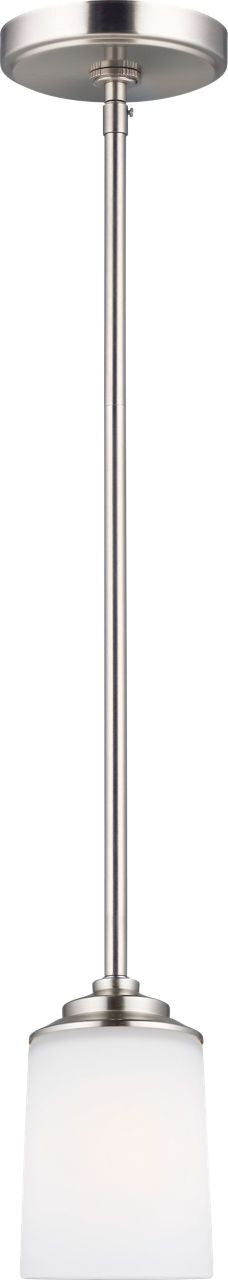 Generation Lighting Kemal 1 light brushed nickel mini pendant ceiling light