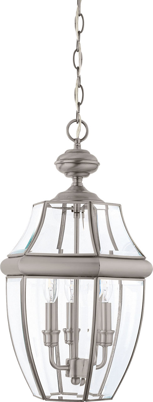 Generation Lighting Lancaster 3 light antique brushed nickel outdoor pendant ceiling light