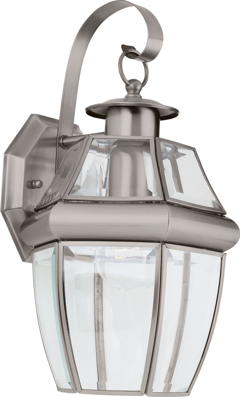 Generation Lighting Lancaster 14 inch outdoor wall light in brushed nickel
