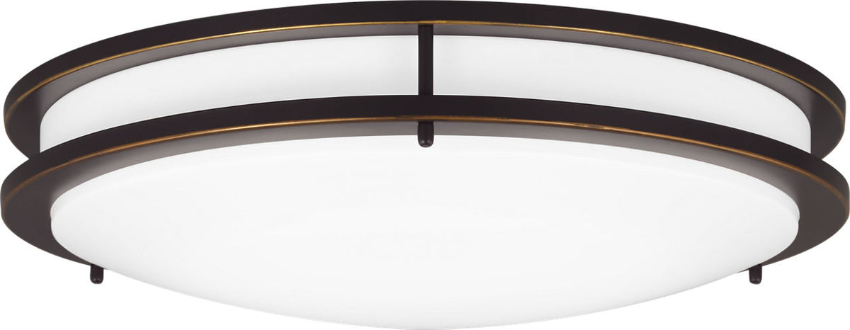 Generation Lighting Mahone 18 inch antique bronze LED flush mount ceiling light