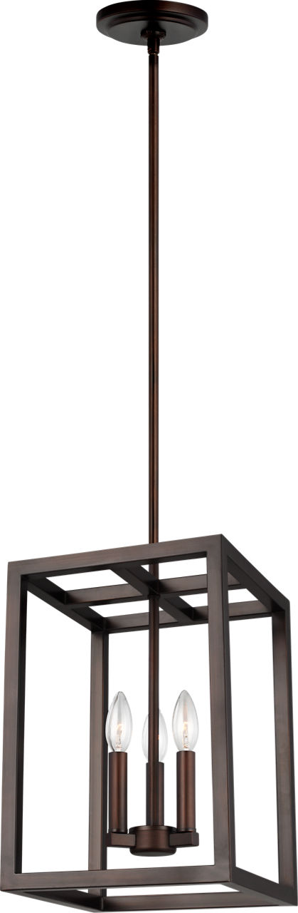 Generation Lighting Moffet Street 3 light bronze lantern ceiling light